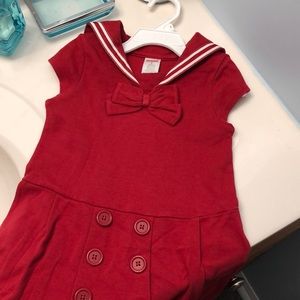 Vintage Gymboree red sailor dress